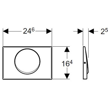 Кнопка смыва Geberit Mambo 115.751.00.1 сталь