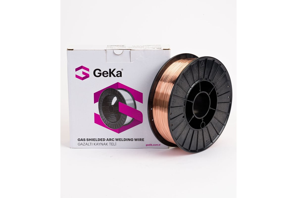 Проволока омедненная SG 2 ER-70S-6 0.8 мм, D200, 5 кг Geka 3010200449D