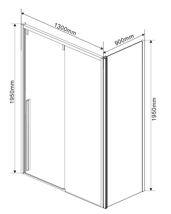 Душевой уголок Vincea Lugano VSR-1L-1 130x90 хром, прозрачный