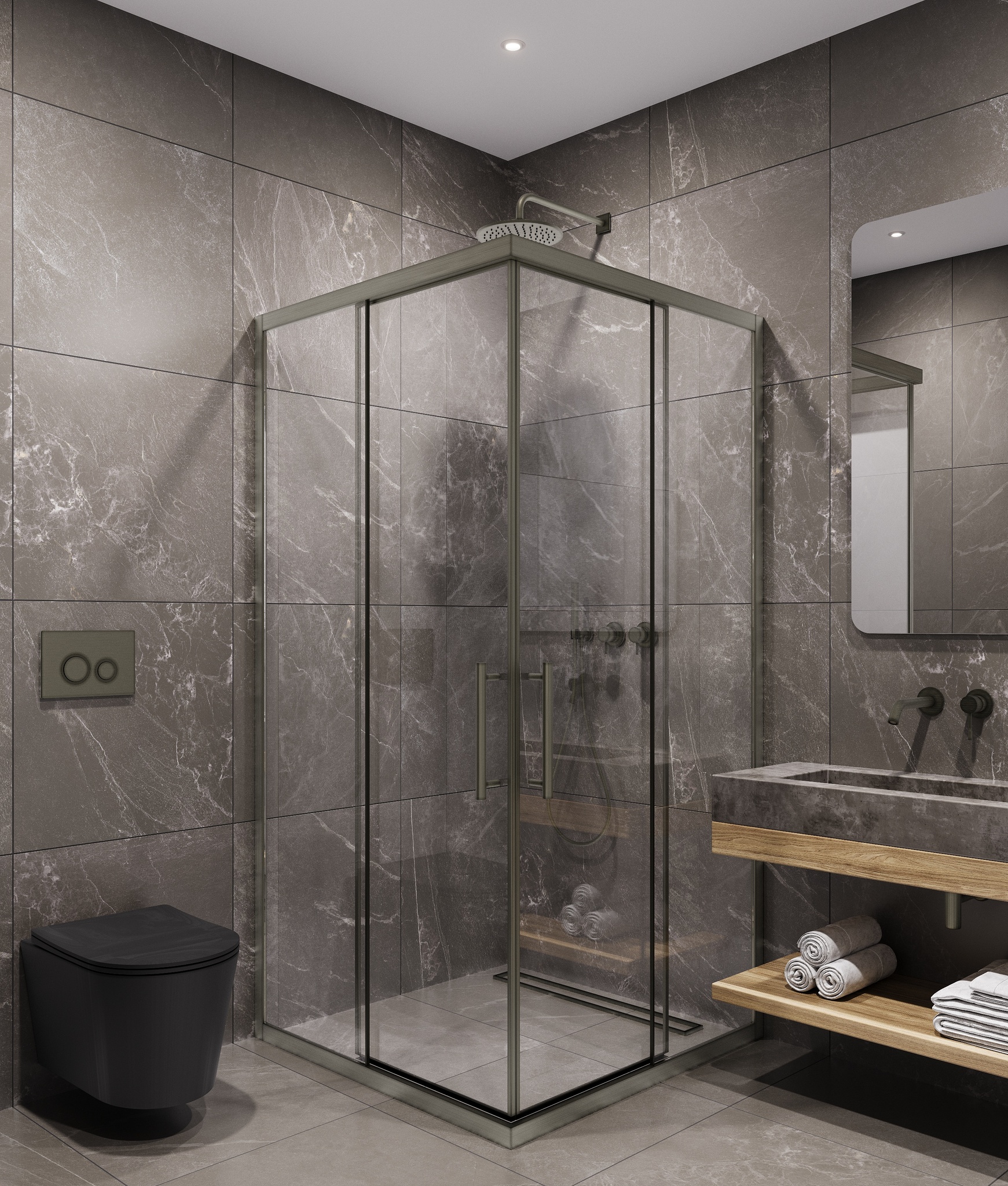 Душевой уголок Timo TKSS-90/13C-8 90x90 прозрачный, никель