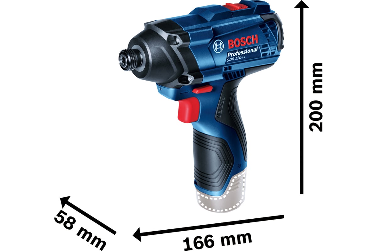 Гайковерт Bosch GDR 120-LI 1x12V 2.0 Ah + GAL 12V-20 06019F0007