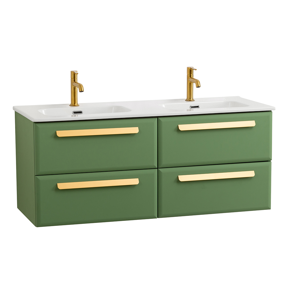 Тумба с раковиной Cezares Eco-Cer-N 120 см, 4 ящика Фисташковый Софт