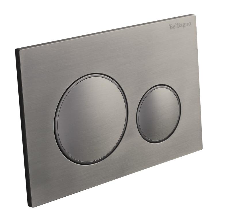 Кнопка смыва BelBagno BB-17C-GM оружейная сталь Кнопка смыва BelBagno BB-17C-GM оружейная сталь