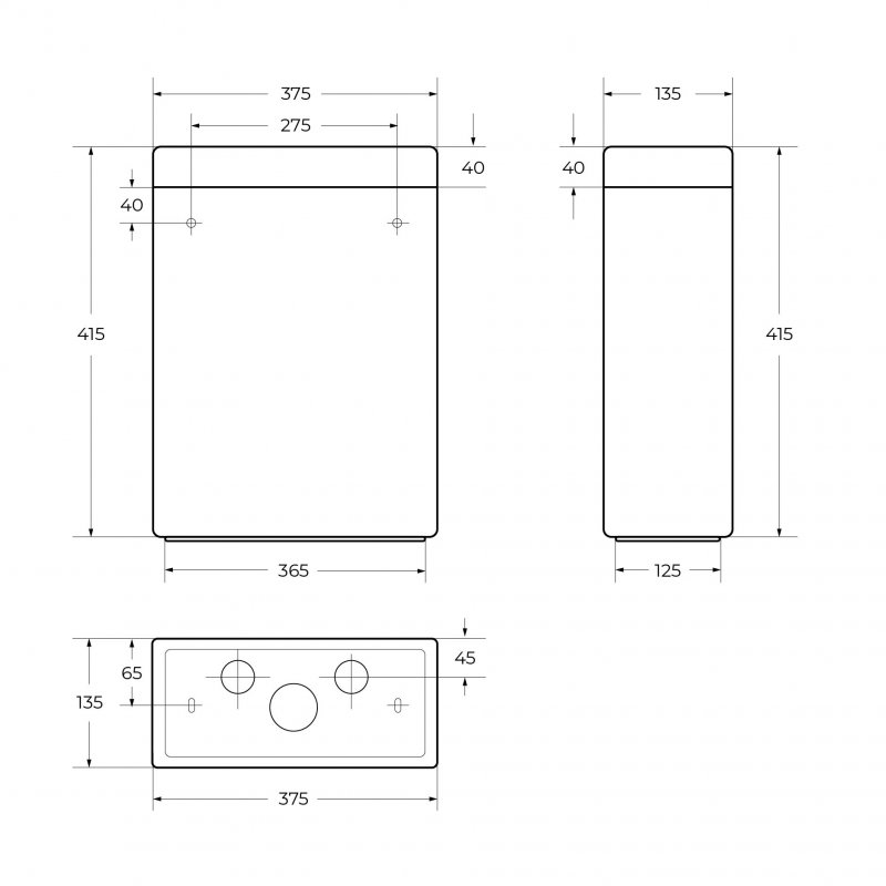 Бачок для унитаза Cezares Stylus CZR-151-T