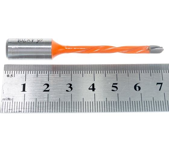 Сверло присадочное усиленное "глухое" (4x70 мм; S=10 мм; LH) ROTIS 412.0470L