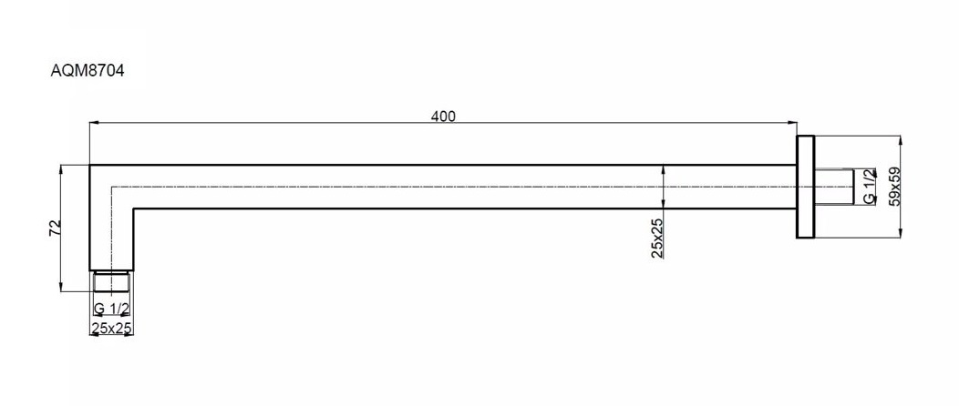 Кронштейн для душа AQUAme AQM8704MB черный матовый