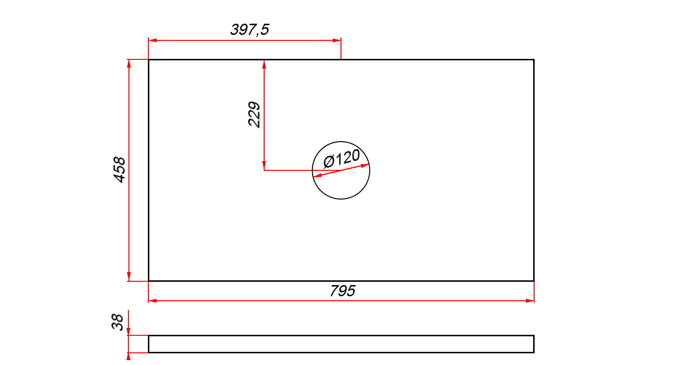 Тумба со столешницей ЗОВ Дион 80 см