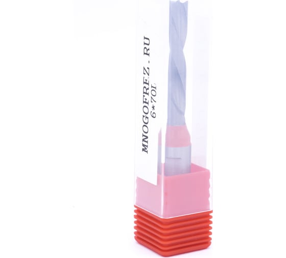 Сверло присадочное монолитное глухое KJ1-10209L (6х70 мм; хв-к 10 мм; левое вращение) МНОГОФРЕЗ 6666