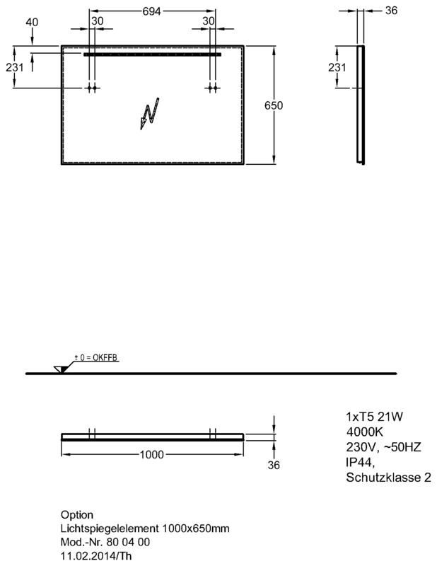 Зеркало Geberit Option 100 см 500.584.00.1