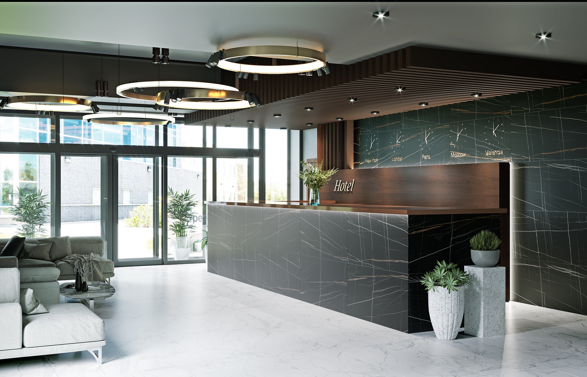 Керамогранит Kerranova Marble Trend Nero Dorato 60x120 см, K-1004/MR/600x1200x11