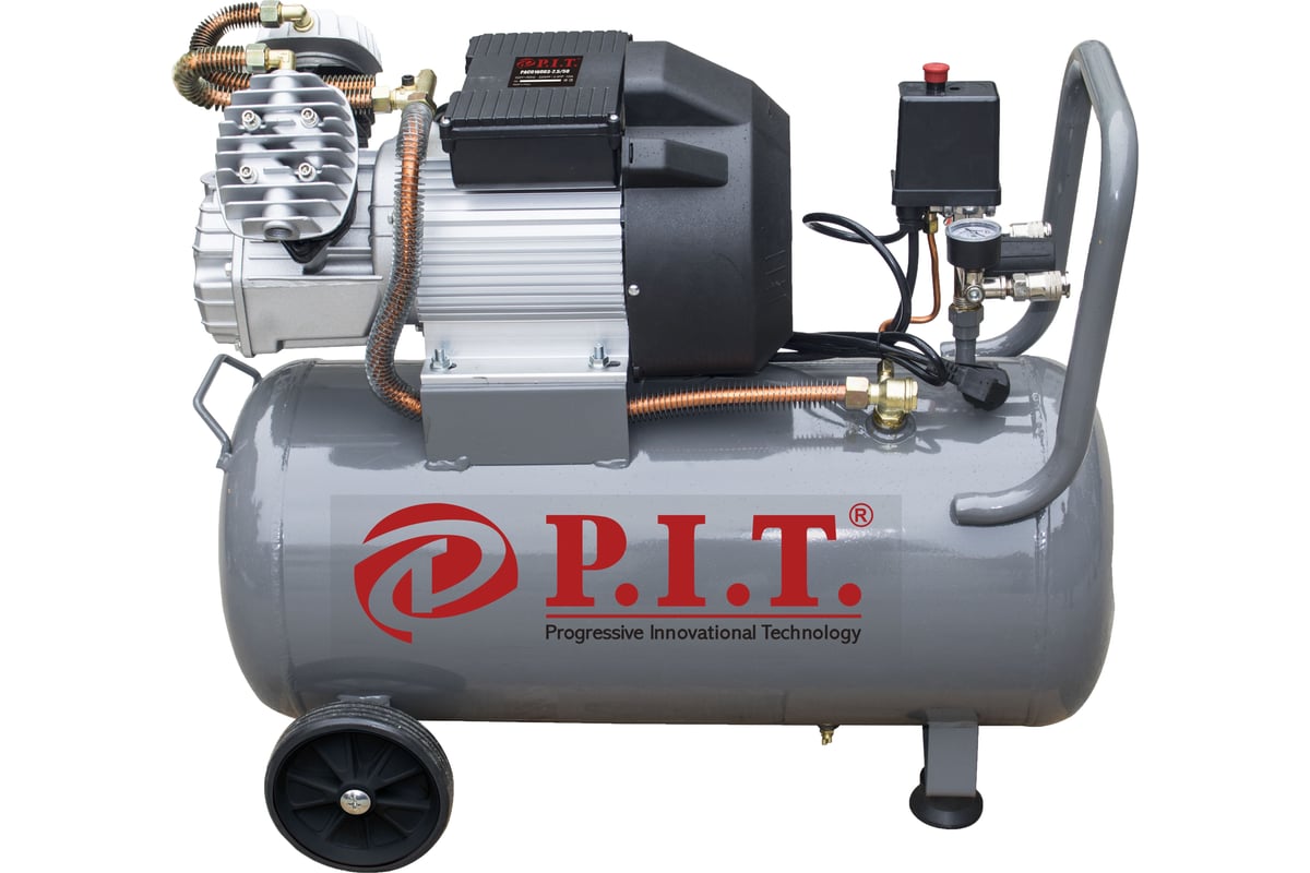 Компрессор P.I.T. 2.5кВт, 350л/мин, 50л, 2 выхода PAC016003-2,5/50
