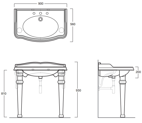 Раковина Simas Arcade AR864bi*1 90 см