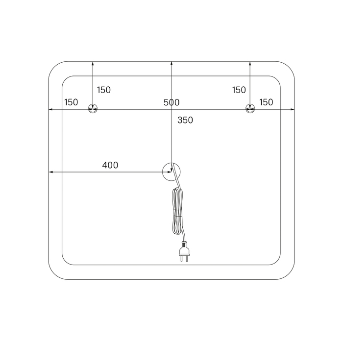 Зеркало Iddis Esper 80x70 см с подсветкой ESP8000i98