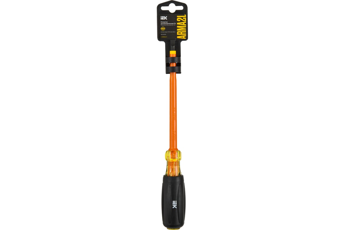Отвертка IEK Arma2l 5 диэлектрическая sl6,5x150 т3 A2L5-SC30-T3-SL-65-150