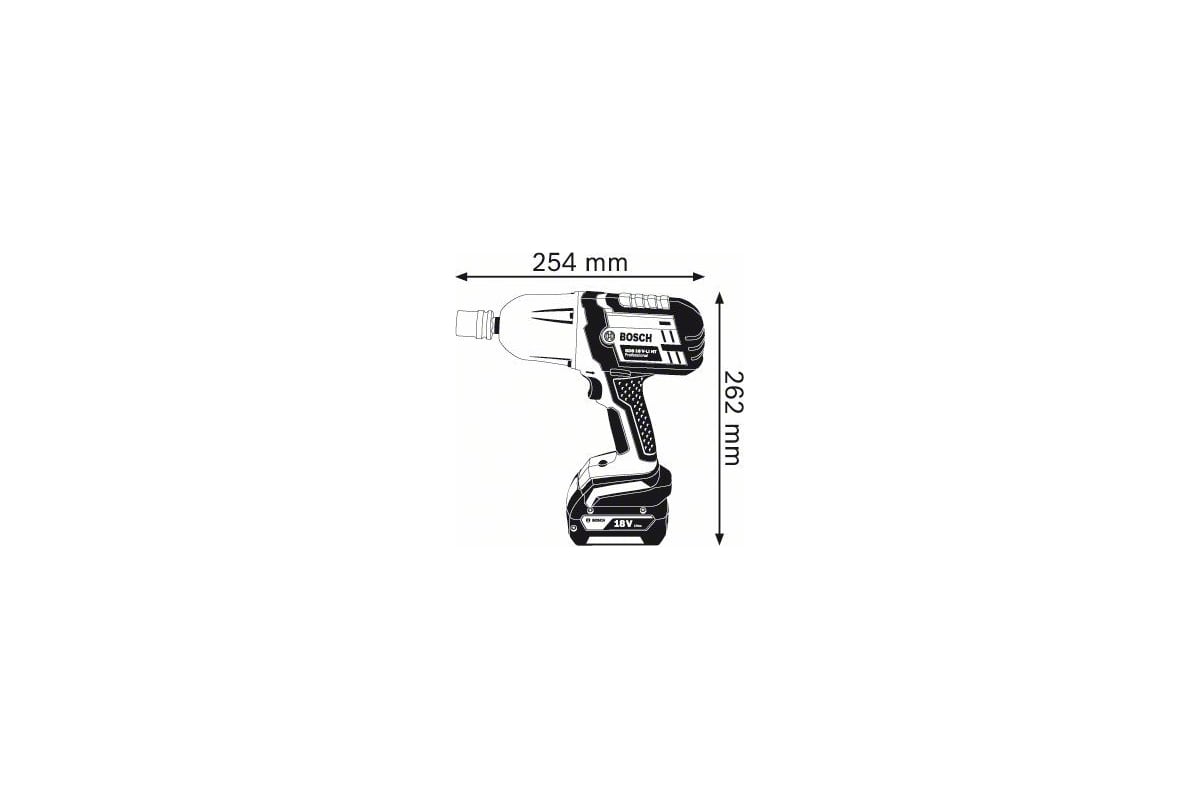 Аккумуляторный ударный гайковерт Bosch GDS 18 V-LI HT Solo 0.601.9B1.300