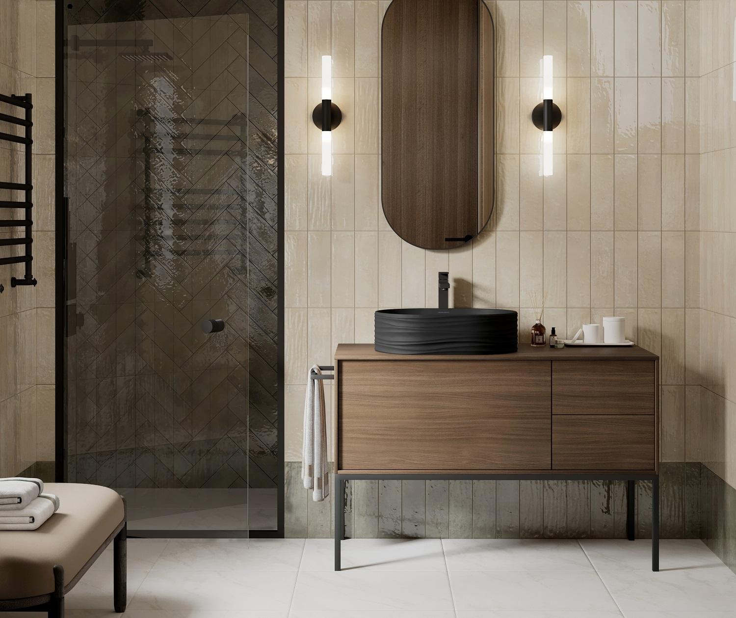 Мебель для ванной Kerama Marazzi Atollo 110 см со столешницей, деревянный