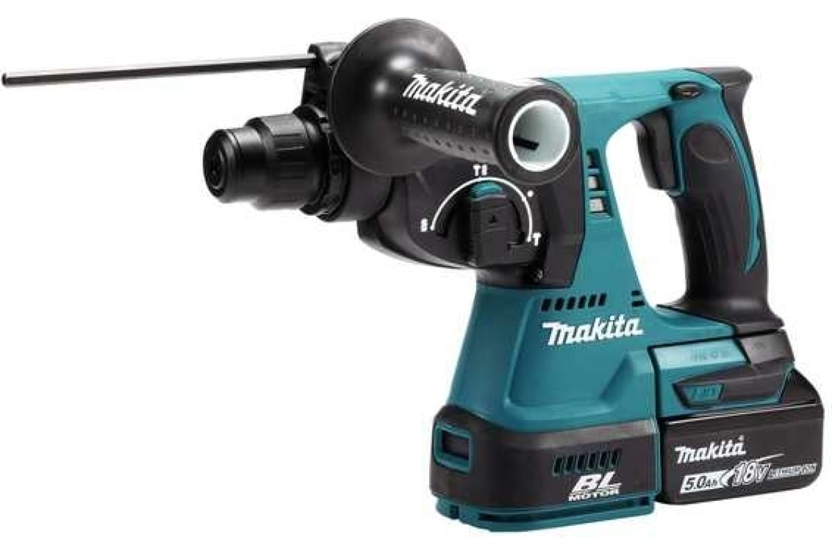 Аккумуляторный бесщеточный перфоратор Makita SDS+,18В, 1x5Ач, Li-ion DHR242RT