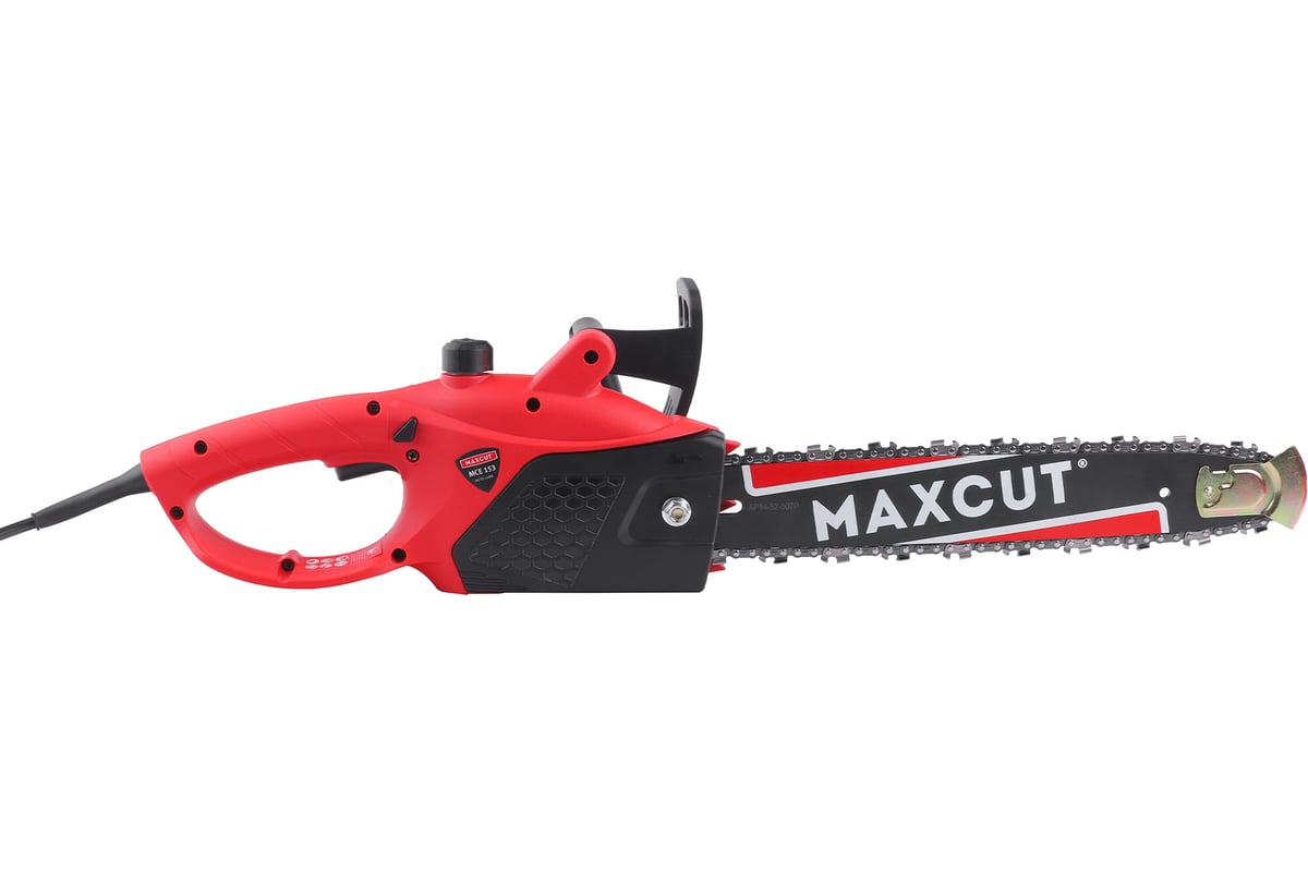 Пила цепная электрическая MaxCut MCE 153 1.5кВт, шина 14"/35см, поперечный двигатель, без инерц. тормоза цепи, защита от обратного удара 220300153