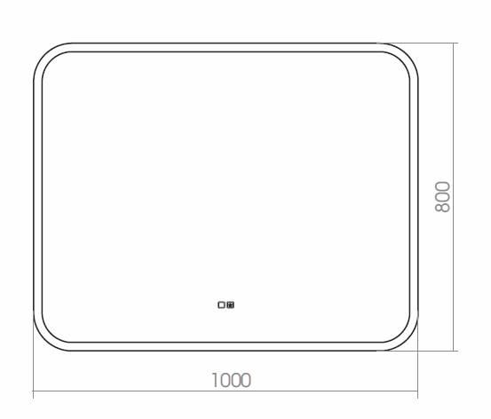 Зеркало Silver Mirrors Stiv 100 см с подсветкой, подогревом