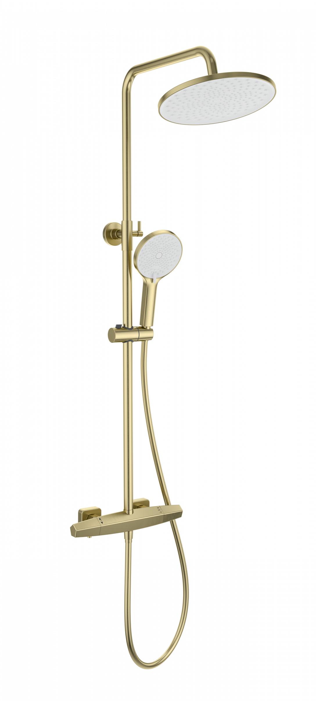 Душевая стойка Wonzon&Woghand Neo WW-B3045-A-BG термостат, брашированное золото