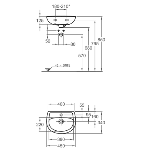 Раковина Geberit Renova 45 см 273045000