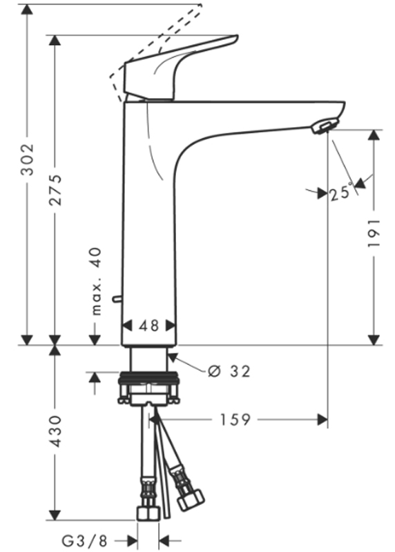 Смеситель для раковины Hansgrohe Focus 31608000