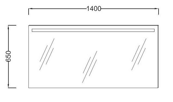 Зеркало Jacob Delafon Parallel 140 см анти-пар