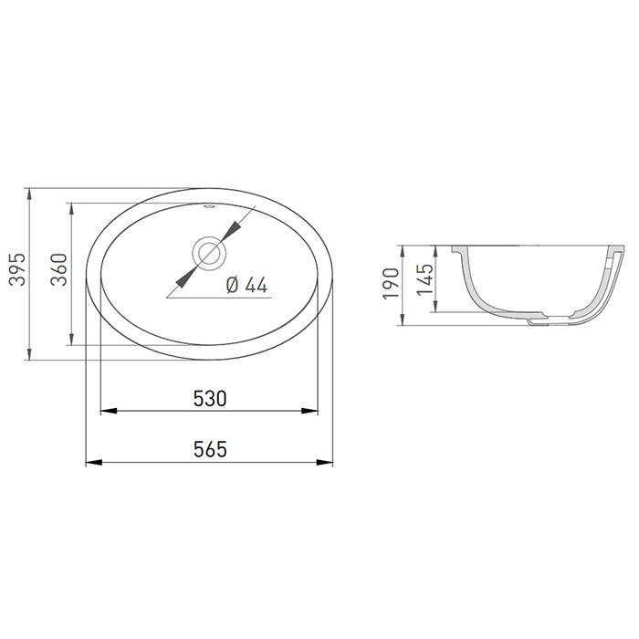 Раковина Salini Callista 109 S-Sense 56 см 1101109G, белый глянцевый