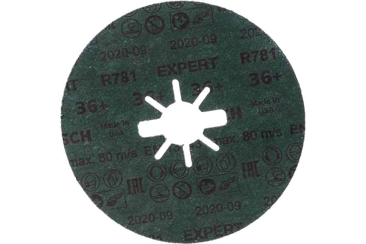 Диск фибровый R781 Prisma (25 шт; 125х22.2 мм; P36; X-Lock) Bosch 2608621794
