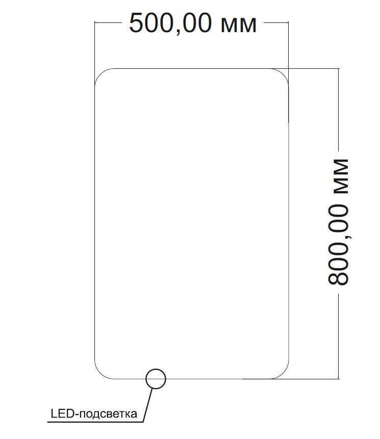 Зеркало Vincea VLM-3BE5008-2 50x80 см, сенсорный выключатель, диммер, антипар Зеркало Vincea VLM-3BE5008-2 50x80 см, сенсорный выключатель, диммер, антипар