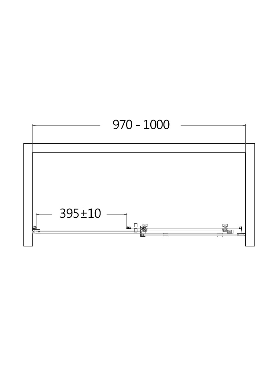 Душевая дверь AQUAme AQM4803-10 100x195, прозрачное, хром