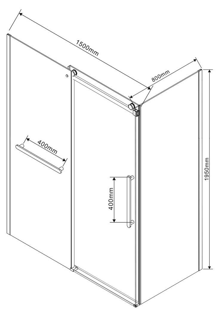 Душевой уголок Vincea Como Soft VSR-1CS8015CL 150x80 хром, прозрачный