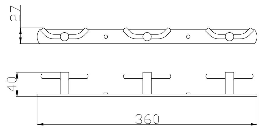 Крючок Rav Slezak COA0105 планка 6 крючков