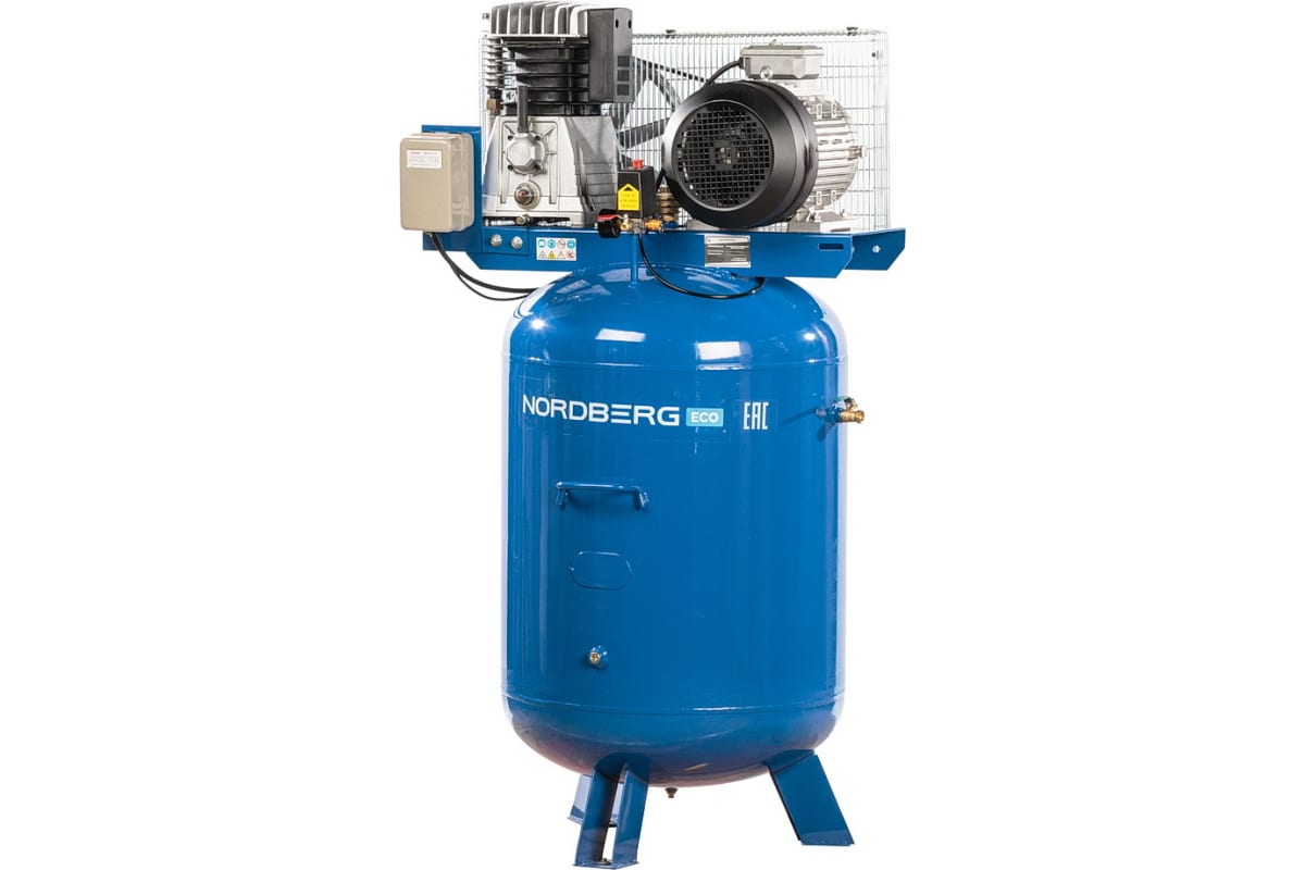 Компрессор Nordberg вертикальный поршневой 380В, ресив. 300л, 810л/ч NCEV300/810