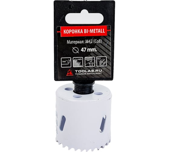 Коронка Bi-Metall 47 мм, М42 Со8% TOOLAS 00007230