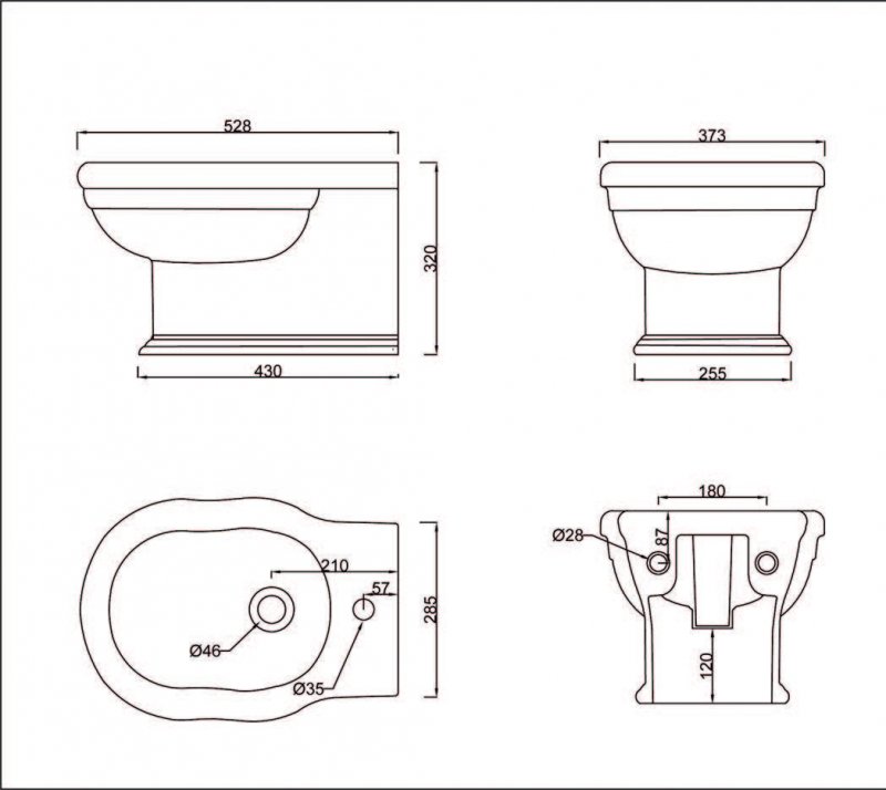 Подвесное биде BelBagno Boheme BB115BH