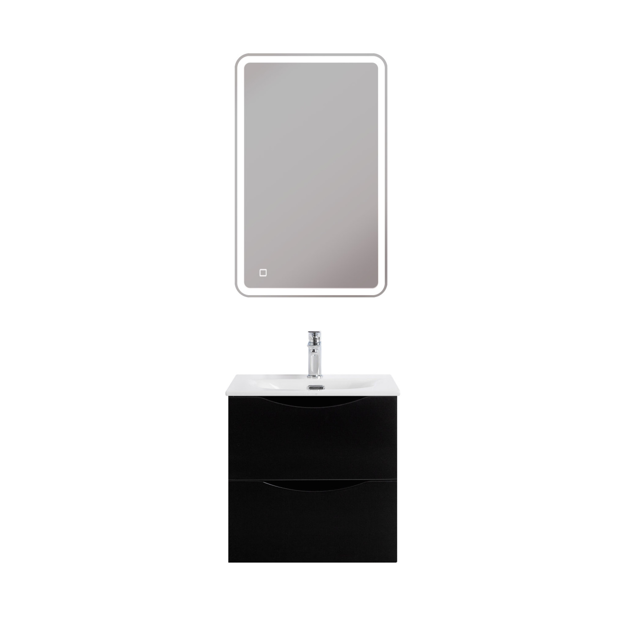Мебель для ванной BelBagno Marino-Cer-Mini 50 см Nero Lucido
