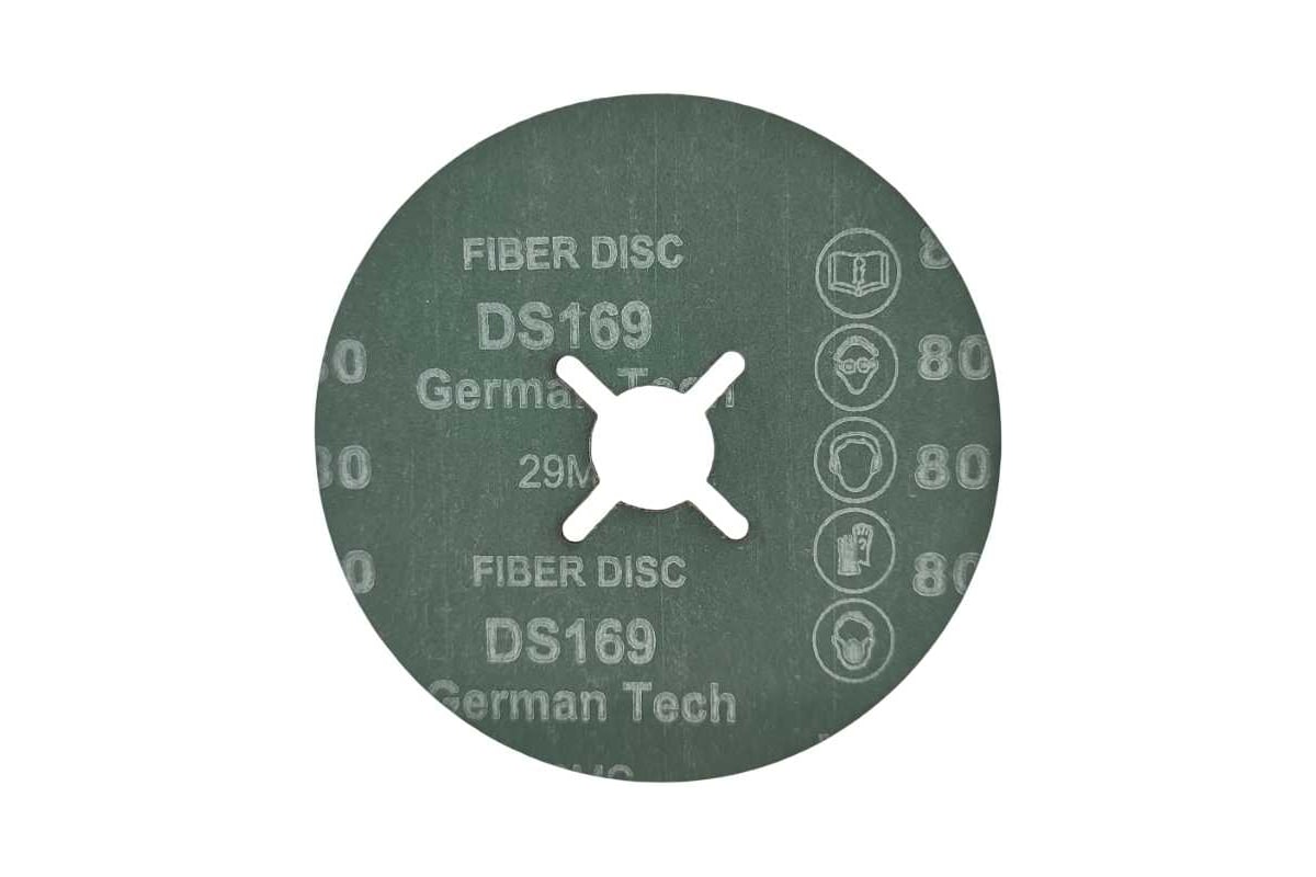 Фибровый круг Long Abrasive AF 561 оксид алюминия, 125x22,23мм, P80, 10 шт D11016-10