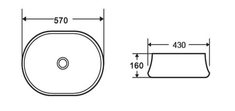 Раковина WeltWasser ELBACH 32100 57 см, 10000004571 белый глянец