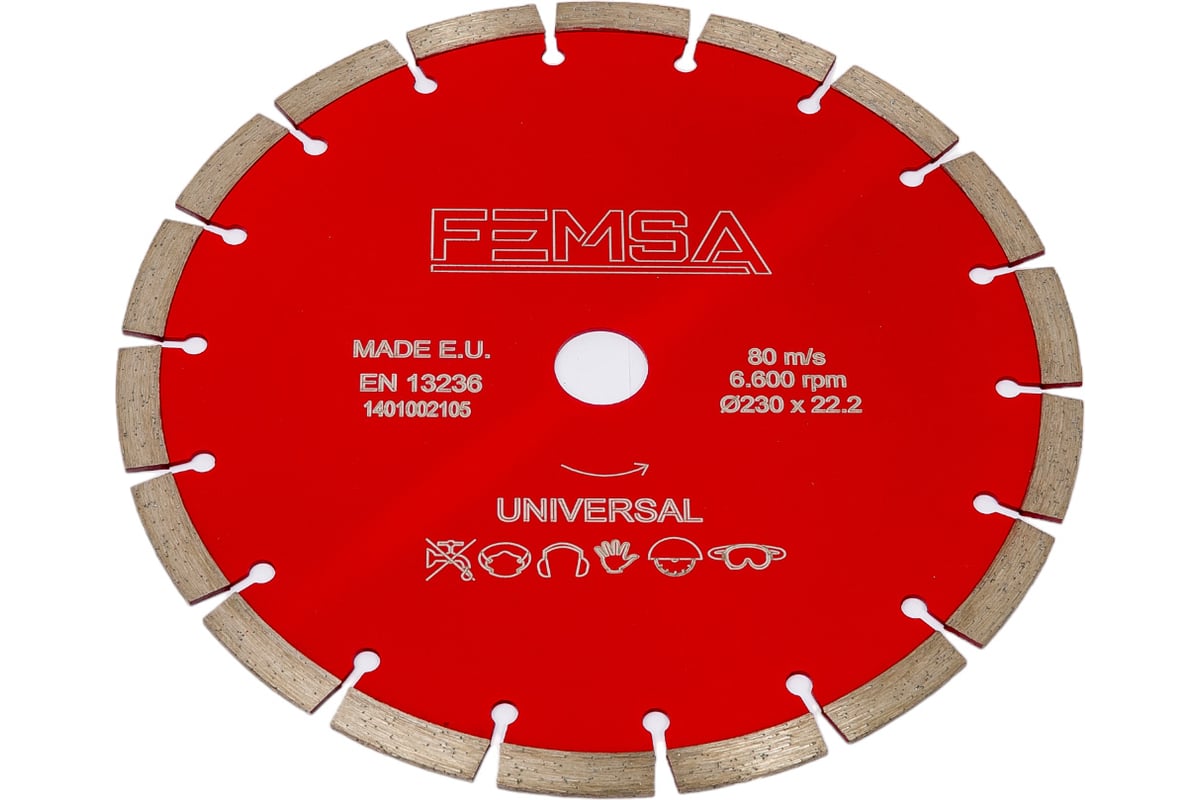 Диск алмазный универсальный ST10 230x2.4x22.23 мм FEMSA 1401002105