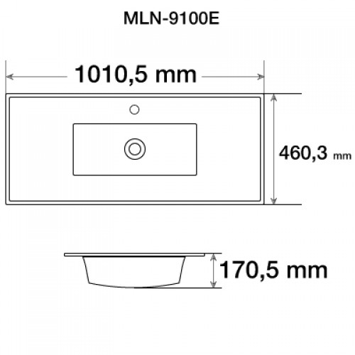 Раковина Melana MLN-9100E 101 см