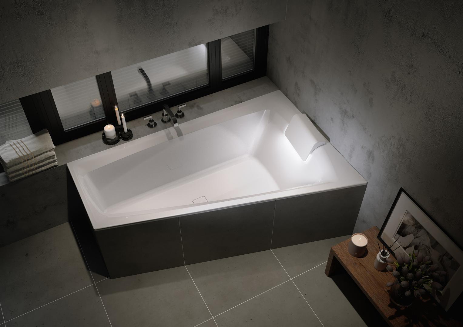 Акриловая ванна Riho Still Smart 170x110 с подсветкой, L