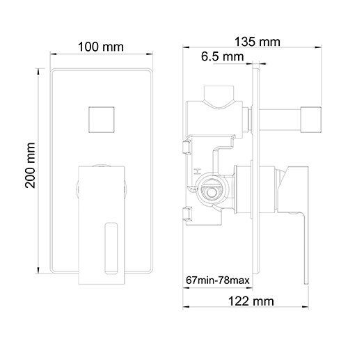 Смеситель для душа WasserKRAFT Alme 1541