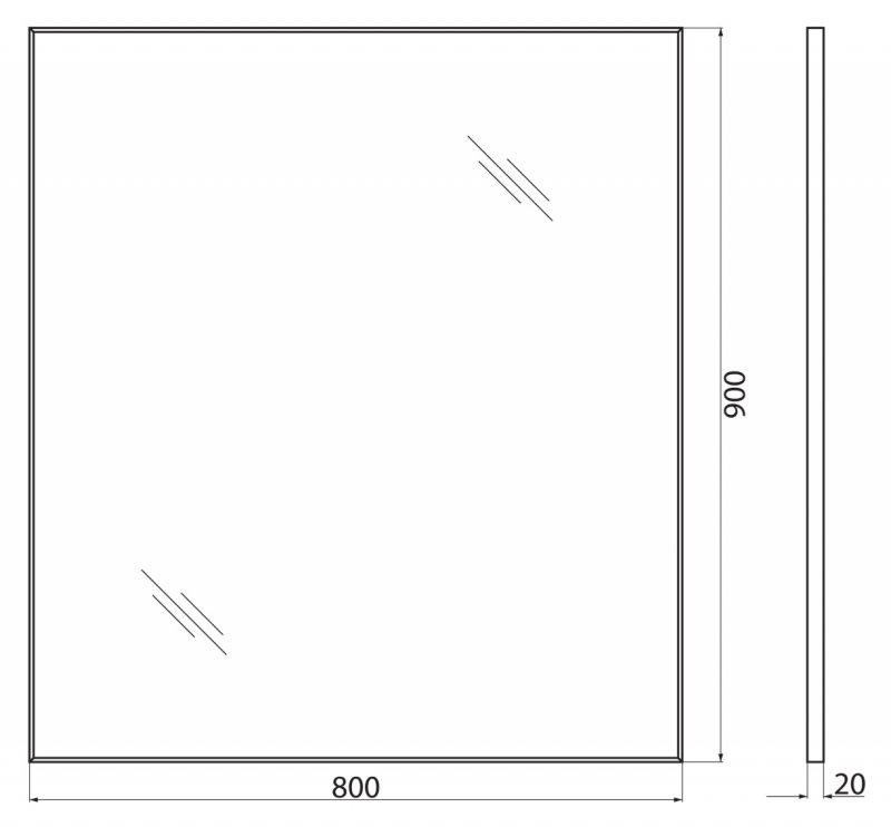 Зеркало BelBagno SPC-AL-800-900 80x90 см хром