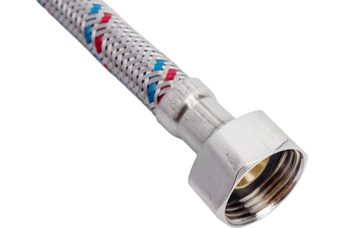 Подводка для воды СТМ сталь 1/2", гайка-гайка, 150 cм CWFHF150