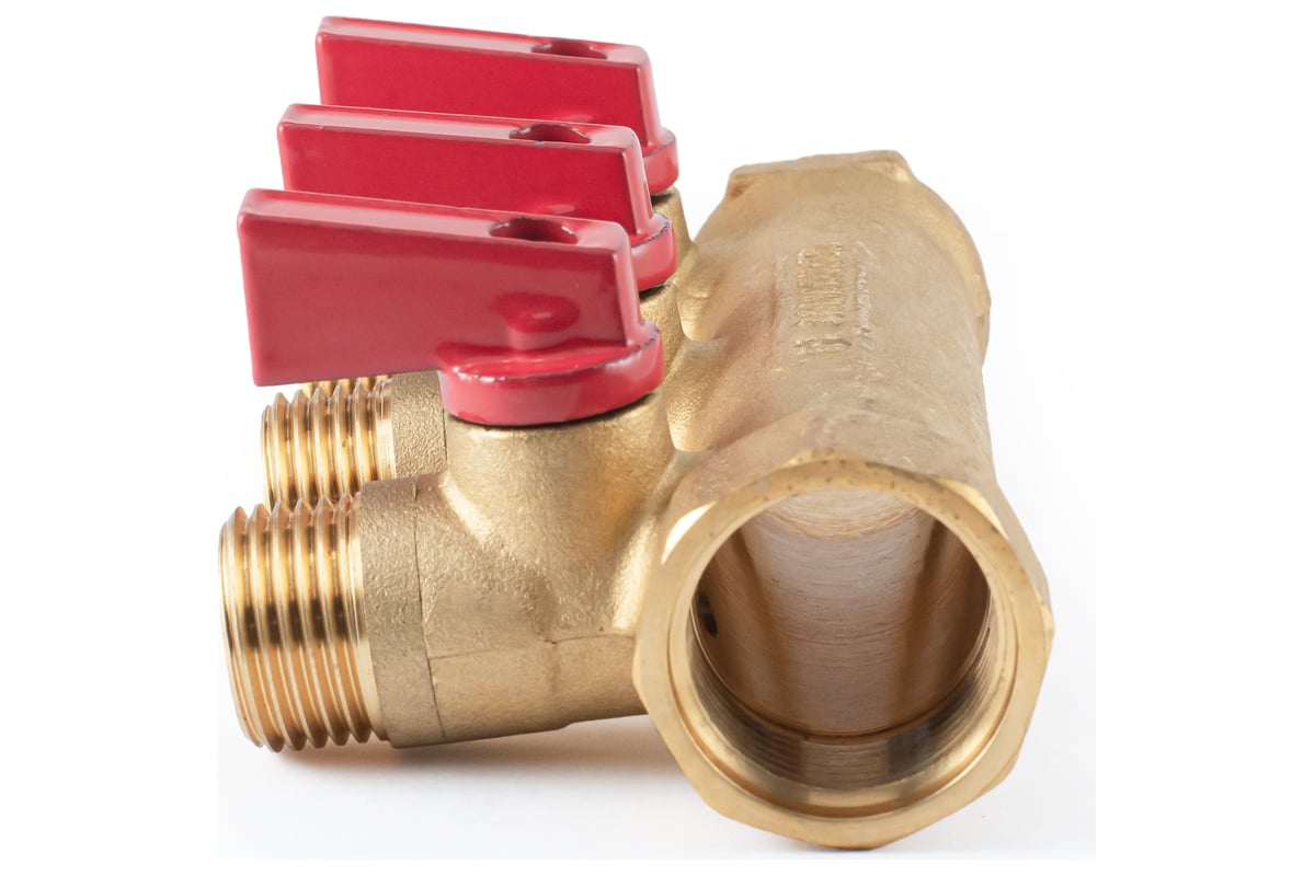 Коллектор с шаровыми кранами PROFACTOR в/н 3/4" х 3 вых 1/2"нар PF MV 264.3