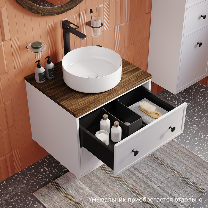 Тумба со столешницей Iddis Torr 60 см, МДФ макадамия орех