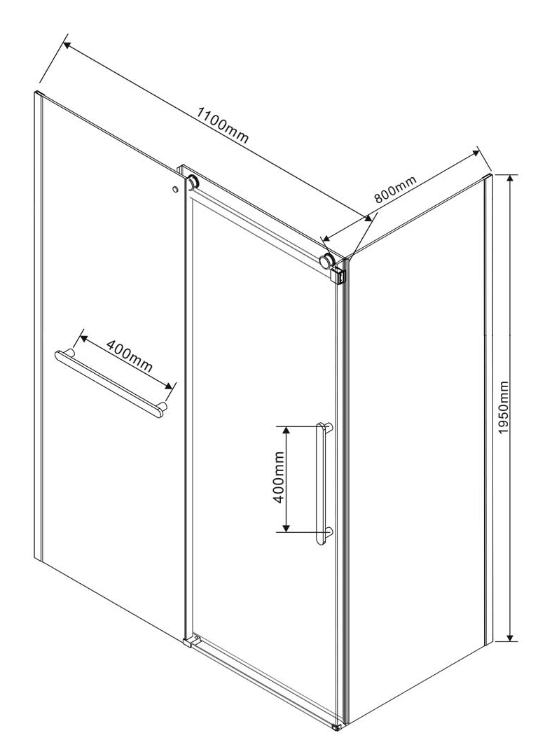 Душевой уголок Vincea Como Soft VSR-1CS8011CLB 110x80 черный, прозрачный