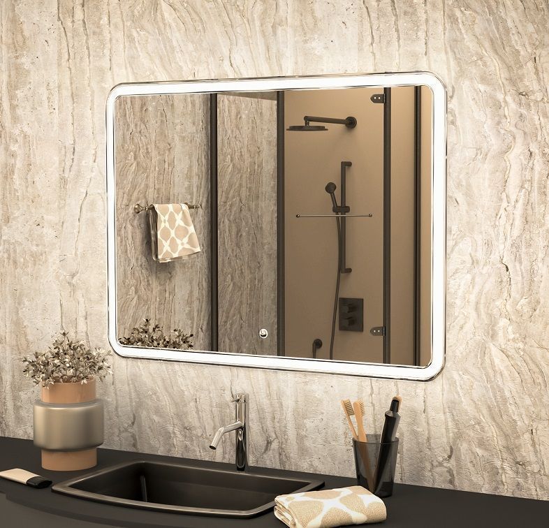 Зеркало Art&Max Vita 100x80 см, с подсветкой