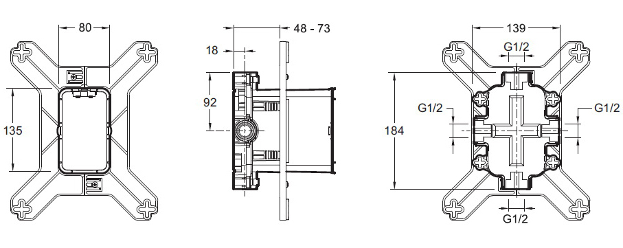 Система скрытого монтажа Jacob Delafon Modulo 98699D-NF